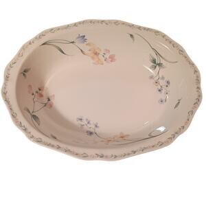 Noritake Gala Cuisine AMERICAN FLOWERS pattern Vegetable Serving Bowl Japan